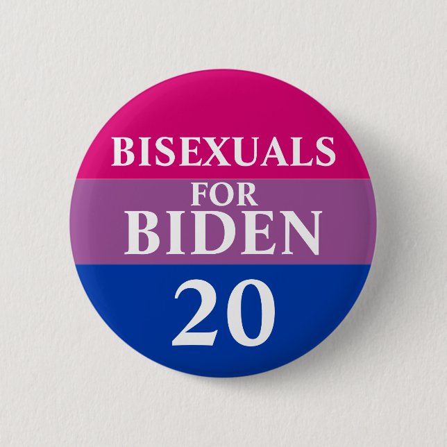 Bisexualer för Biden Button Knapp (Framsida)