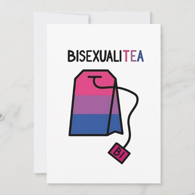 BisexualiTEA Bi Pridet Flagga Bisexual Tea Inbjudningar (Framsida)