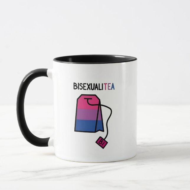 BisexualiTEA Bi Pridet Flagga Bisexual Tea Mugg (Vänster)
