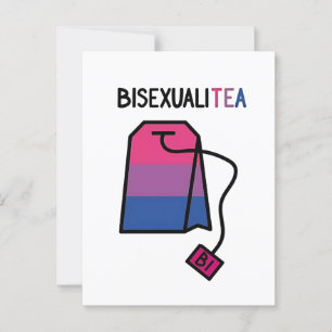 BisexualiTEA Bi Pridet Flagga Bisexual Tea Vykort