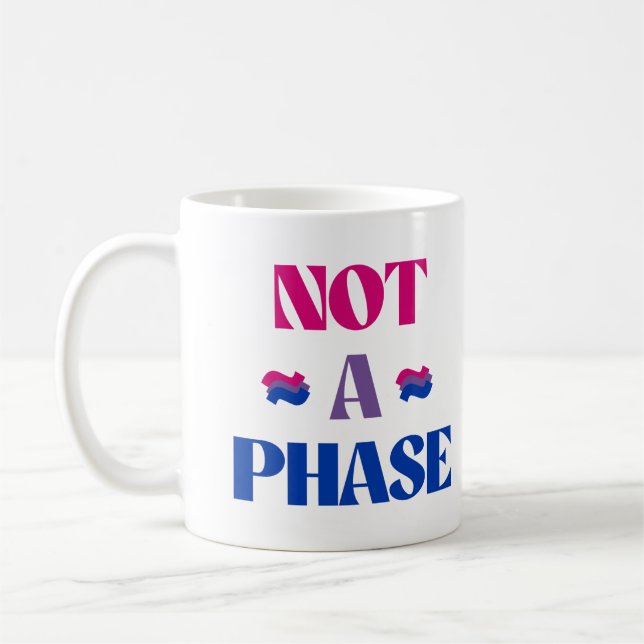 Bisexualitet är inte en fas kaffemugg (Vänster)