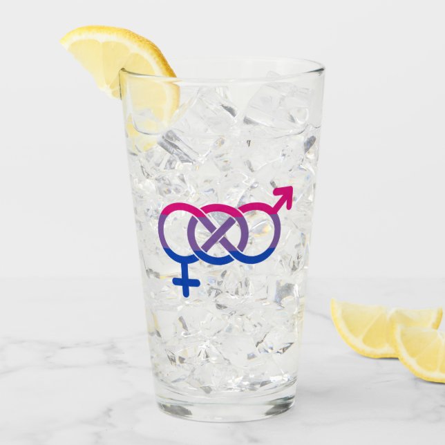 Bisexualitet könssymbol glaskopp (Framsida Ice)