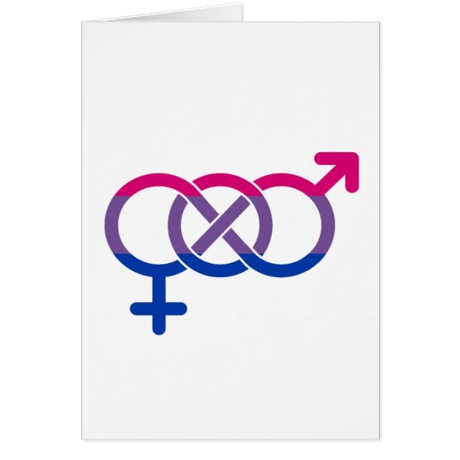 Bisexualitet könssymbol hälsningskort (Framsidan)