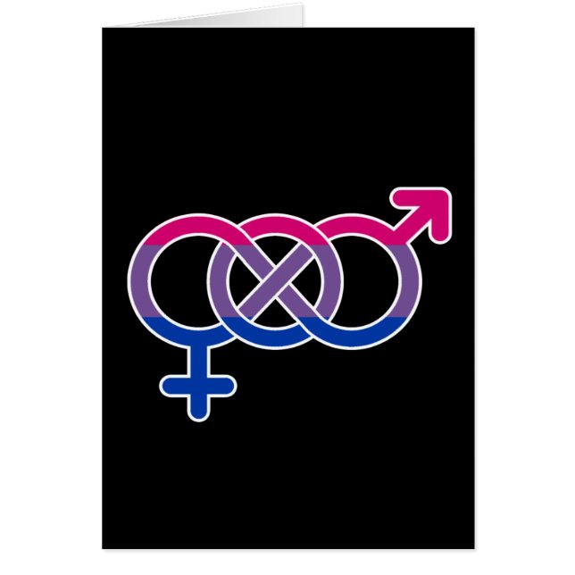 Bisexualitet könssymbol hälsningskort (Framsidan)