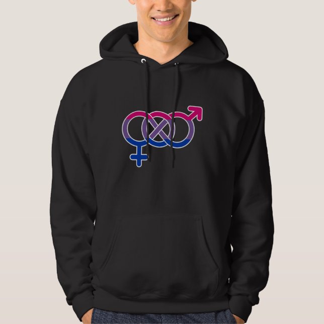 Bisexualitet könssymbol hoodie (Framsida)