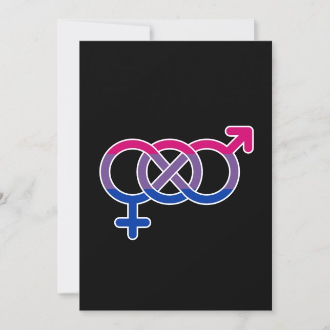 Bisexualitet könssymbol julkort (Framsida)
