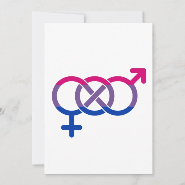 Bisexualitet könssymbol julkort (Framsida)