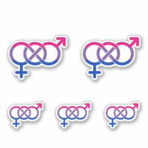 Bisexualitet könssymbol klistermärken