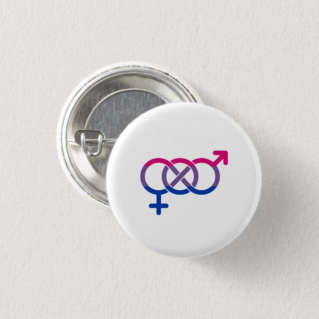 Bisexualitet könssymbol knapp (Framsida & baksida)