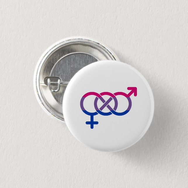 Bisexualitet könssymbol knapp (Framsida & baksida)