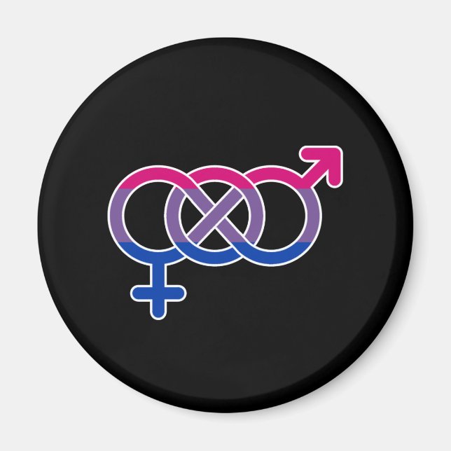 Bisexualitet könssymbol magnet (Framsidan)