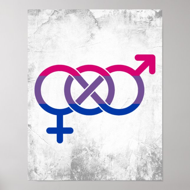 Bisexualitet könssymbol poster (Framsidan)