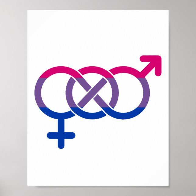 Bisexualitet könssymbol poster (Framsidan)