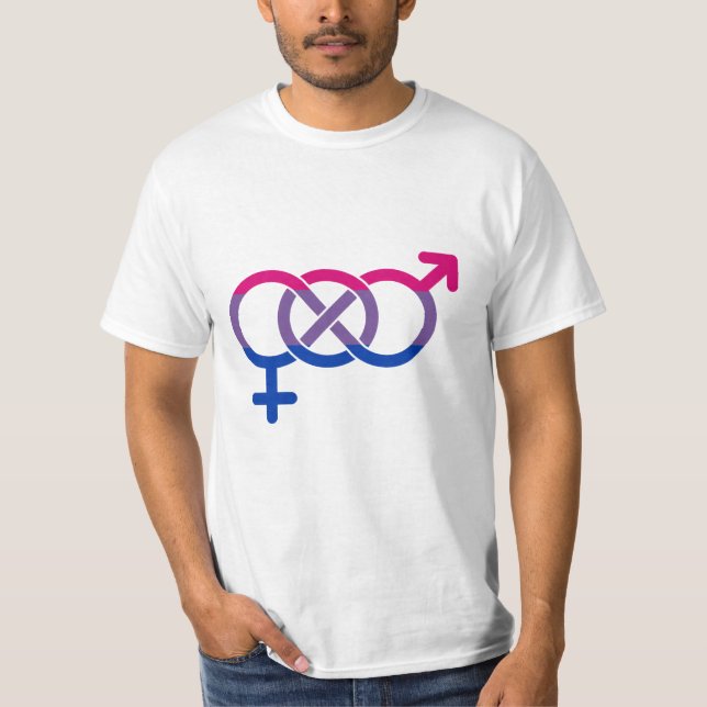 Bisexualitet könssymbol t shirt (Framsida)
