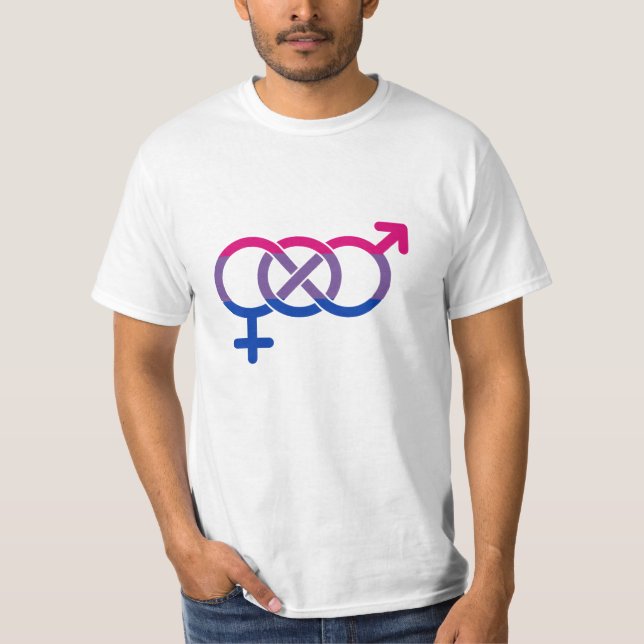 Bisexualitet könssymbol t shirt (Framsida)