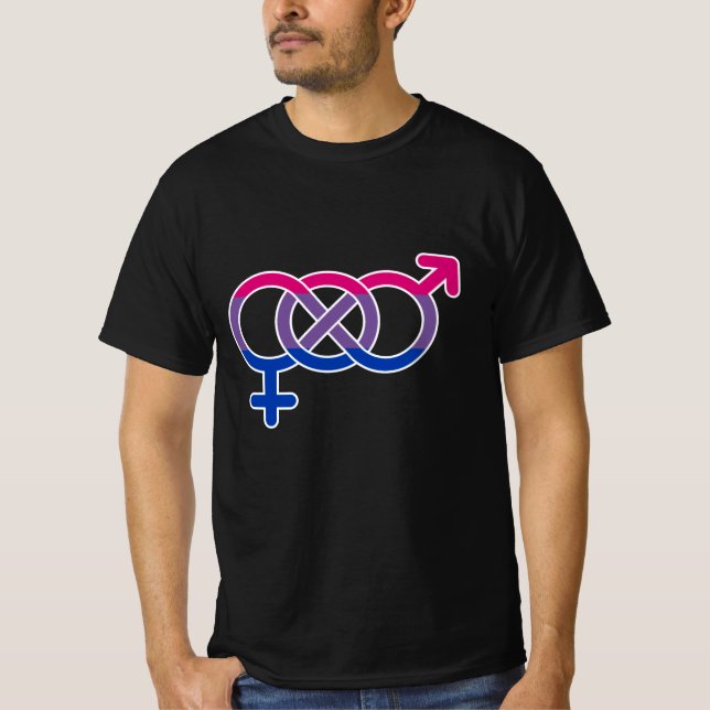 Bisexualitet könssymbol t shirt (Framsida)