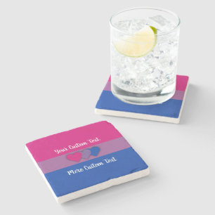 Bisexualitet pride flagga med underlägg text