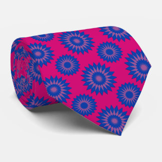 Bisexualitet pride flagga/rosa blomma mönster slips