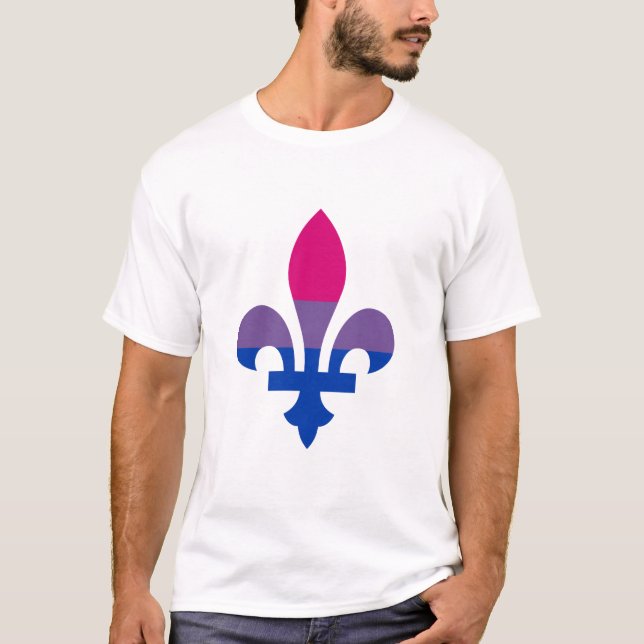 Bisexualitet pride fleur-de-lis T-Shirt (Framsida)