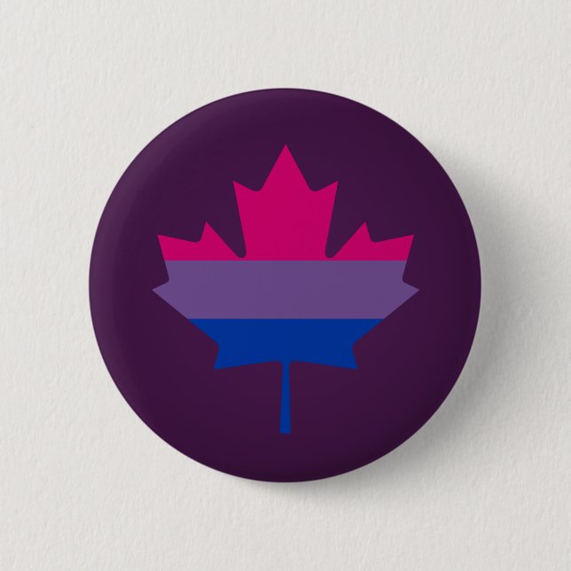 Bisexualitet pride maple löv Button Knapp (Framsida)