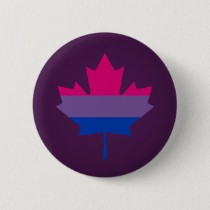 Bisexualitet pride maple löv Button Knapp