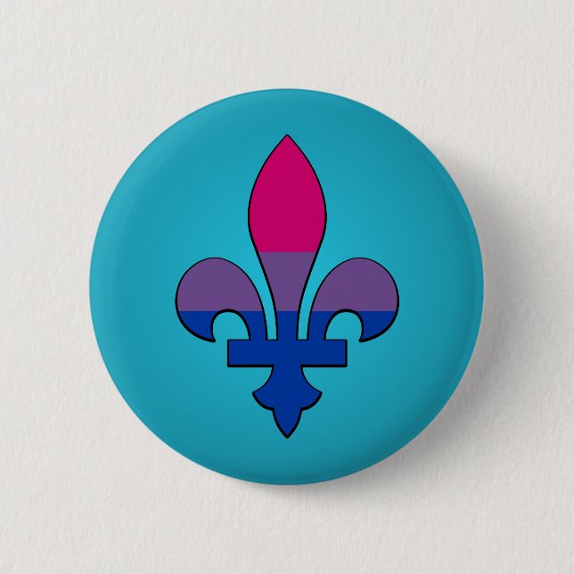 Bisexuality-pridet fleur-de-lis Button Knapp (Framsida)