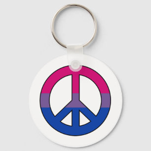 Bisexualityflaggafredstecken Keychain Nyckelring