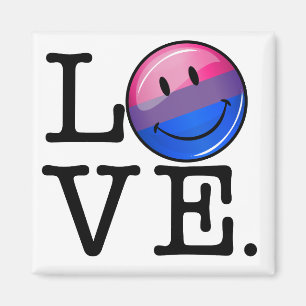 Bisexualityflaggainsida ordkärleken magnet