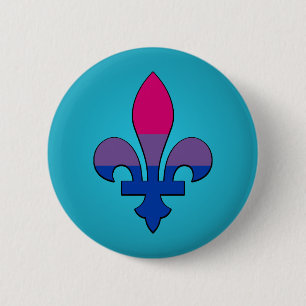 Bisexualitypride fleur-de-lis knäppas knapp
