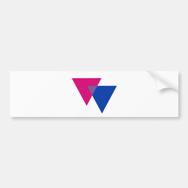 Bisexualitysymbol Bildekal (Framsidan)