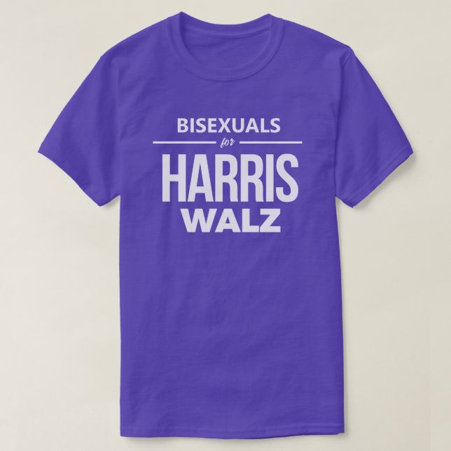 Bisexuals för Harris Walz T Shirt (Design framsida)