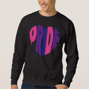 Bisexuell Bi Pride Flagga Hjärta Pride Lång Ärmad Tröja