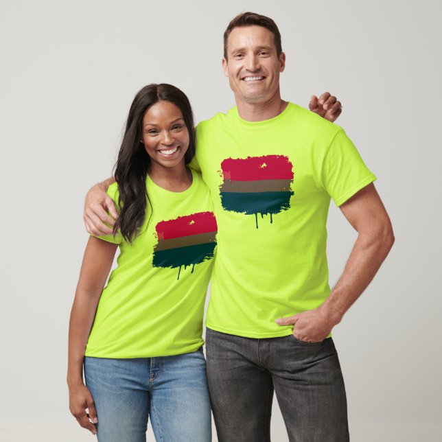 BISEXUELL FLAGGA DRIPPER TEE SHIRT (Unisex)