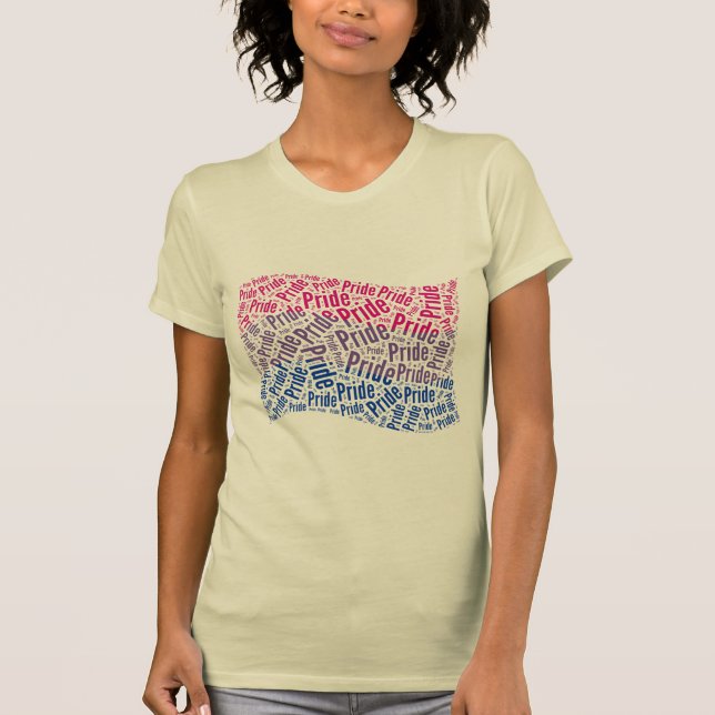 BISEXUELL FLAGGA ORD MÖNSTER T SHIRT (Framsida)