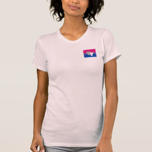 BISEXUELL FLAGGA ORIGINAL MED SYMBOL T-SHIRT