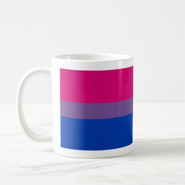 Bisexuell flaggamugg kaffemugg (Vänster)