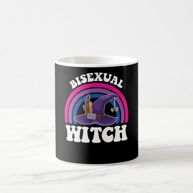 Bisexuell häxa Bi Pride Halloween Kaffemugg (Center)