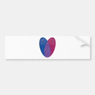 Bisexuell hjärta bildekal
