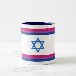 Bisexuell israelisk prideflagga liten Två-Tonad mugg