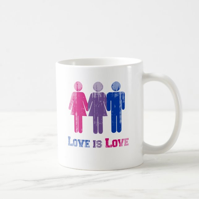 Bisexuell kärlek är kärlek i nöd kaffemugg (Höger)
