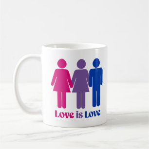 Bisexuell kärlek är kärlek kvinna kaffemugg
