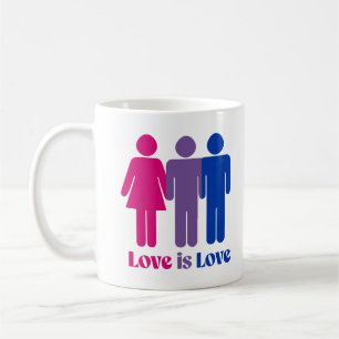 Bisexuell kärlek är kärlek manlig kaffemugg