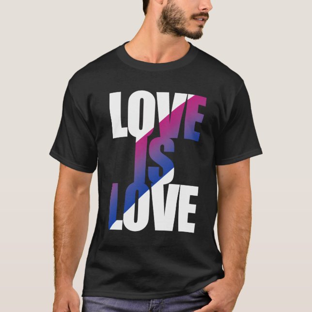Bisexuell kärlek är kärlek t shirt (Framsida)