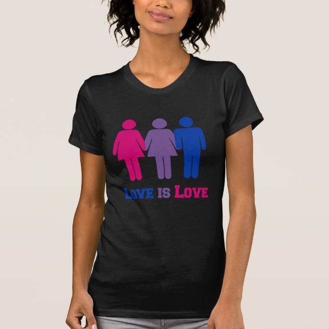 Bisexuell kärlek är kärlek t shirt (Framsida)