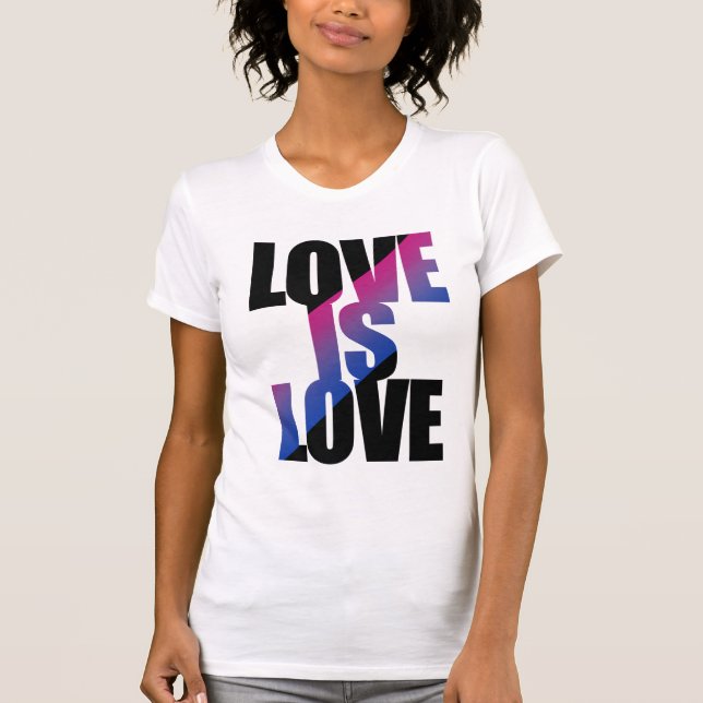 Bisexuell kärlek är kärlek t shirt (Framsida)