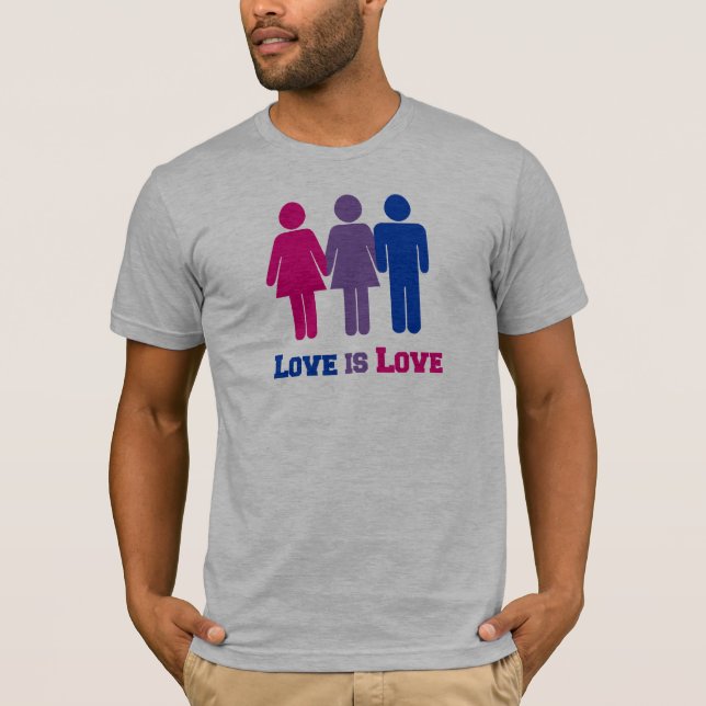 Bisexuell kärlek är kärlek tee shirt (Framsida)