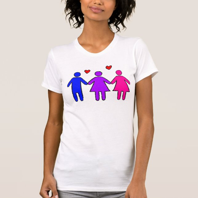Bisexuell kvinnlig pride tee shirt (Framsida)