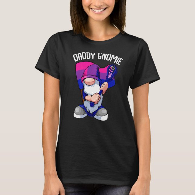 Bisexuell Lacrosse Pappa Gnome Lgbt Q Subtil Bi Pr T Shirt (Framsida)