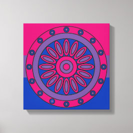 Bisexuell Mandala LGBT för prideflaggafärger Canvastryck