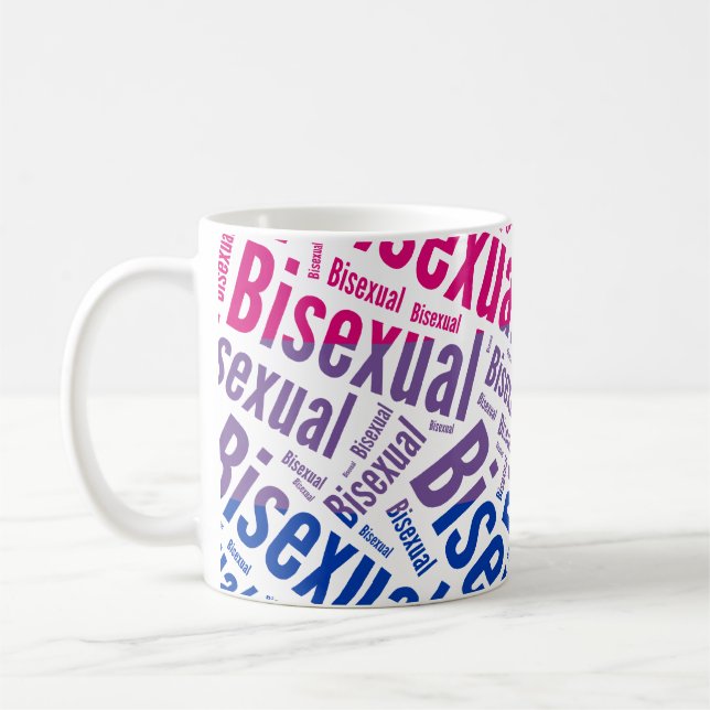 BISEXUELL ORDMÖNSTERFLAGGA - .PNG KAFFEMUGG (Vänster)
